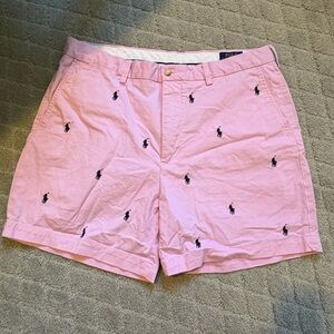 Polo by Ralph Lauren Light Pink Embroidered Shorts